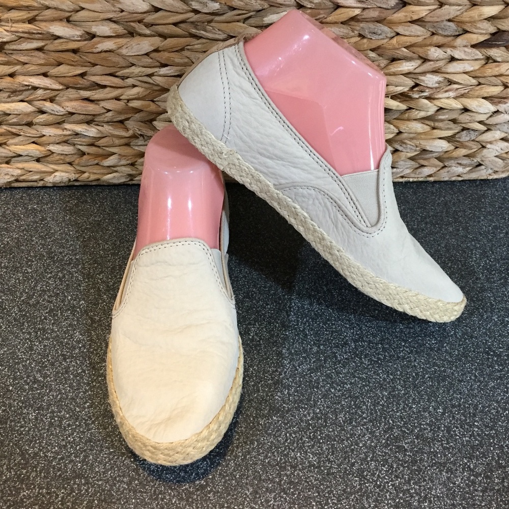 Sperry Light Tan Soft Leather Espadrilles